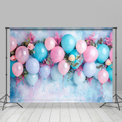 Lofaris Colorful Balloons Fine Art Wall Cake Smash Backdrop