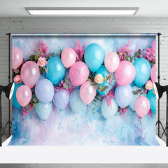 Lofaris Colorful Balloons Fine Art Wall Cake Smash Backdrop