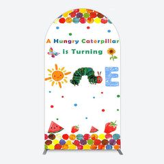 Lofaris Colorful Cute Caterpillar One Birthday Arch Backdrop