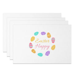 Lofaris Colorful Egg Ring Happy Easter Set Of 4 Placemats