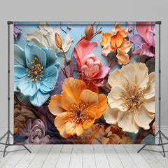 Lofaris Colorful Fine Art Floral Photo Room Set Backdrop