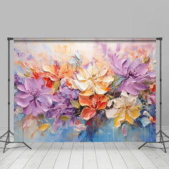 Lofaris Colorful Fine Art Floral Photo Room Set Backdrop