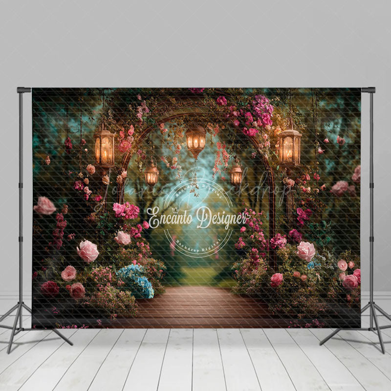 Lofaris Colorful Floral Arch Plant Romantic Wedding Backdrop