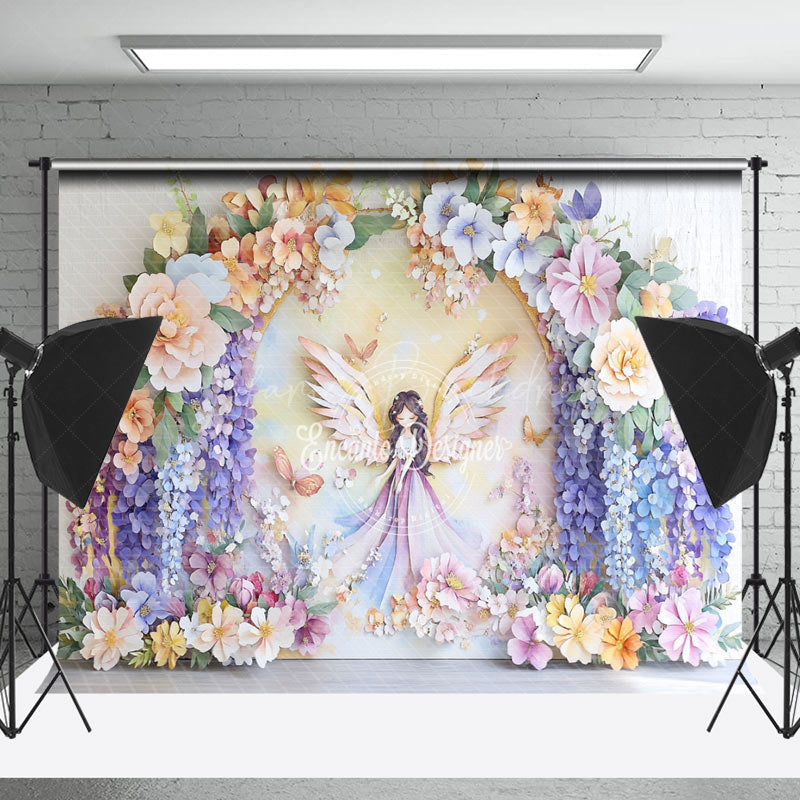 Lofaris Colorful Flower Fairy Leaves Fine Art Photo Backdrop