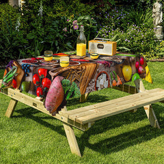 Lofaris Colorful Fresh Ingredients And Fruits Tablecloth