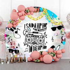 Lofaris Colorful Graffiti Hip Hop Round Dance Party Backdrop