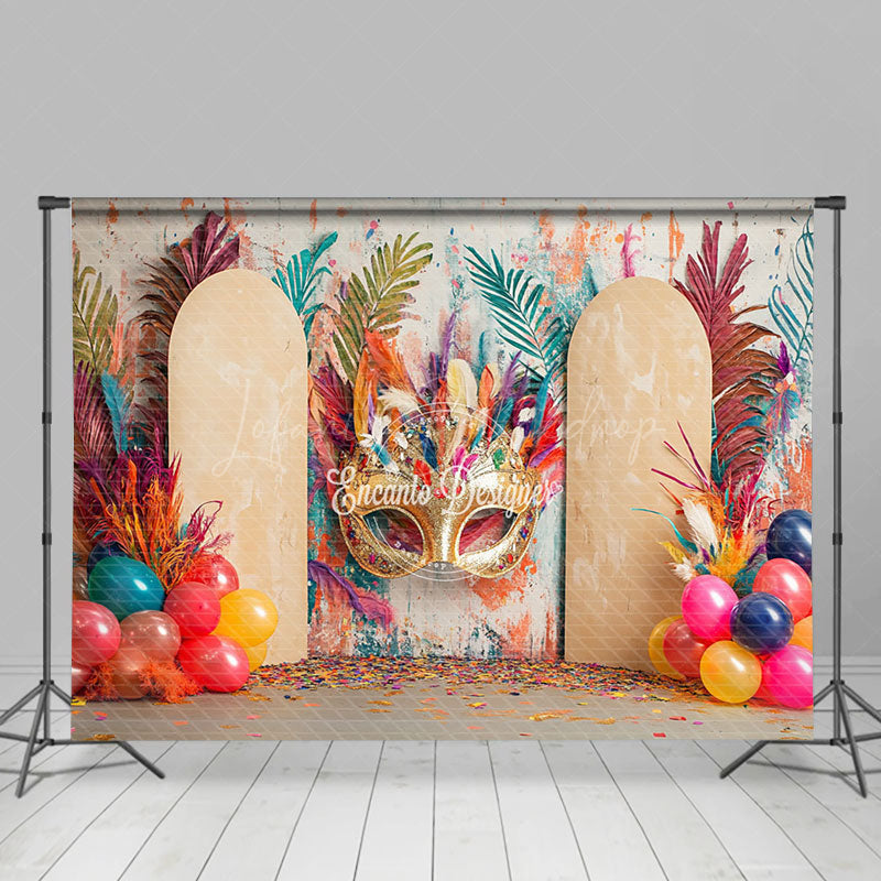 Lofaris Colorful Graffiti Tribal Masquerade Balloon Backdrop