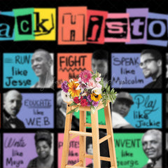 Lofaris Colorful Hero Wall Black History Month Backdrop