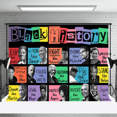 Lofaris Colorful Hero Wall Black History Month Backdrop