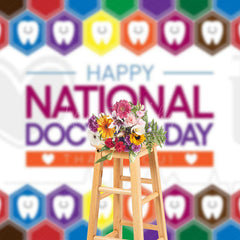 Lofaris Colorful Honeycomb National Doctors Day Backdrop