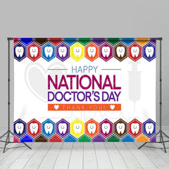 Lofaris Colorful Honeycomb National Doctors Day Backdrop