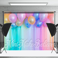 Lofaris Colorful Laser Curtain Balloons Room Set Backdrop