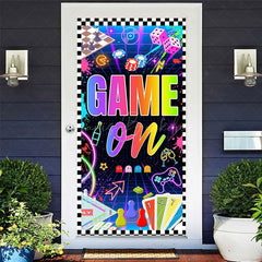 Lofaris Colorful Neon Various Game On Birthday Door Cover