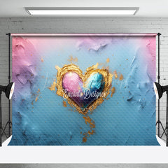 Lofaris Colorful Oil Painted Art Valentines Heart Backdrop