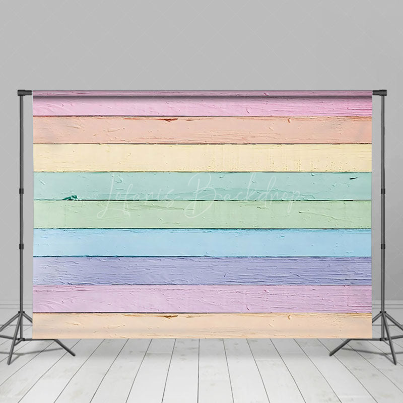 Lofaris Colorful Painted Wood Grain Photography Backdrop