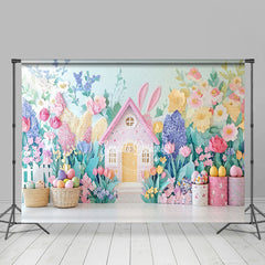 Lofaris Colorful Paper Floral Spring Scene Easter Backdrop