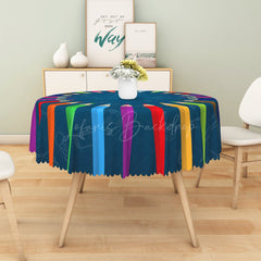 Lofaris Colorful Pencil Pattern Creative Rectangle Tablecloth