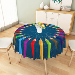 Lofaris Colorful Pencil Pattern Creative Rectangle Tablecloth