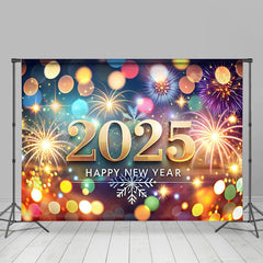 Lofaris Colorful Polka Dot Snowflakes New Year Backdrop