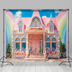 Lofaris Colorful Rainbow Architecture Room Set Backdrop