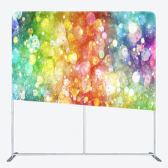 Lofaris Colorful Rainbow Bokeh Party Pillow Case Backdrop