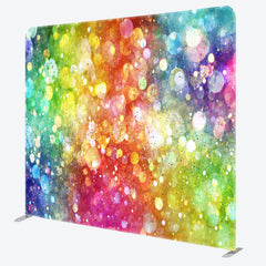 Lofaris Colorful Rainbow Bokeh Party Pillow Case Backdrop