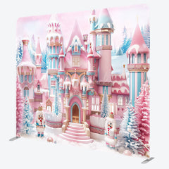 Lofaris Colorful Snowy Castle Soldier Pillow Case Backdrop