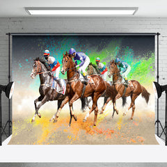 Lofaris Colorful Splash Horse Racing Kentucky Derby Backdrop