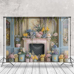 Lofaris Colorful Spring Floral Palace Wall Photo Backdrop