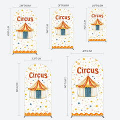 Lofaris Colorful Stars Painted Circus Tent Arch Backdrop