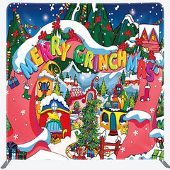 Lofaris Colorful Sweet Whoville Xmas Pillow Cover Backdrop