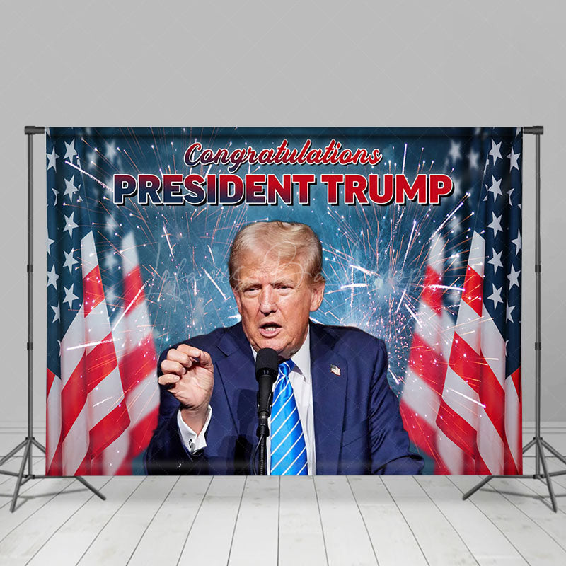 Lofaris Congratulations Trump Celebration Party Backdrop