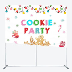 Lofaris Cookie Party Snowflake Christmas Pillow Case Backdrop