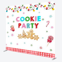 Lofaris Cookie Party Snowflake Christmas Pillow Case Backdrop