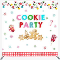 Lofaris Cookie Party Snowflake Christmas Pillow Case Backdrop