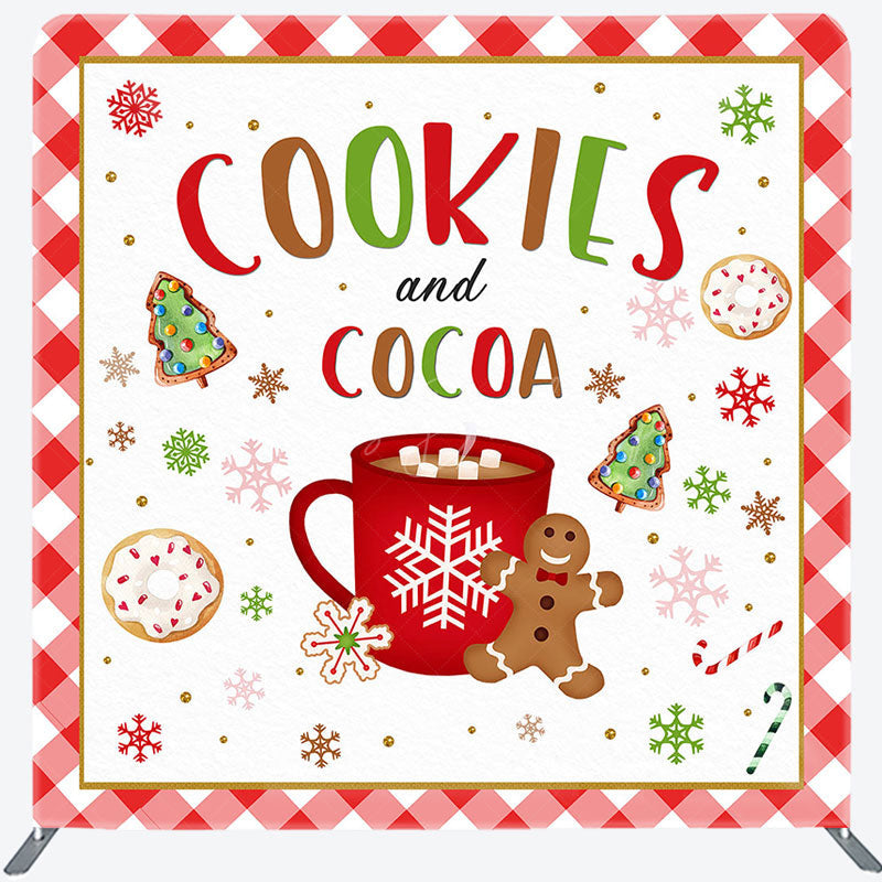 Lofaris Cookies And Cocoa Gingerbread Pillow Cover Backdrop