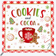 Lofaris Cookies And Cocoa Gingerbread Pillow Cover Backdrop