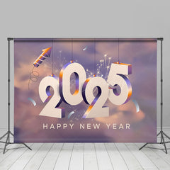 Lofaris Cool 2025 Sparkle Sunset Cloud New Year Backdrop