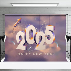 Lofaris Cool 2025 Sparkle Sunset Cloud New Year Backdrop