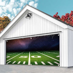 Lofaris Cool Football Grass Field Nebula Garage Door Banner