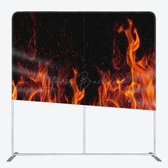 Lofaris Cool Red Raging Fire Winter Tension Fabric Backdrop