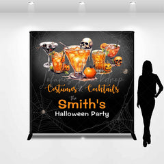 Lofaris Costumes Cocktails Custom Name Halloween Backdrop