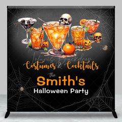 Lofaris Costumes Cocktails Custom Name Halloween Backdrop