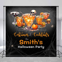 Lofaris Costumes Cocktails Custom Name Halloween Backdrop