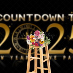 Lofaris Countdown To 2025 Shining Clock New Year Backdrop