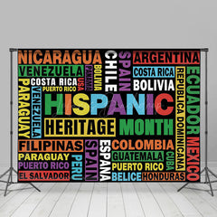 Lofaris Countries Names Hispanic Heritage Month Backdrop