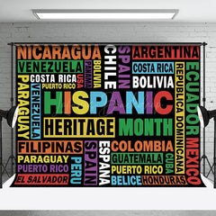 Lofaris Countries Names Hispanic Heritage Month Backdrop