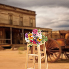 Lofaris Cowboy Plains Carriage Vintage Photography Backdrop