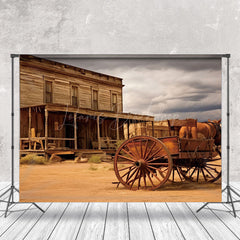 Lofaris Cowboy Plains Carriage Vintage Photography Backdrop