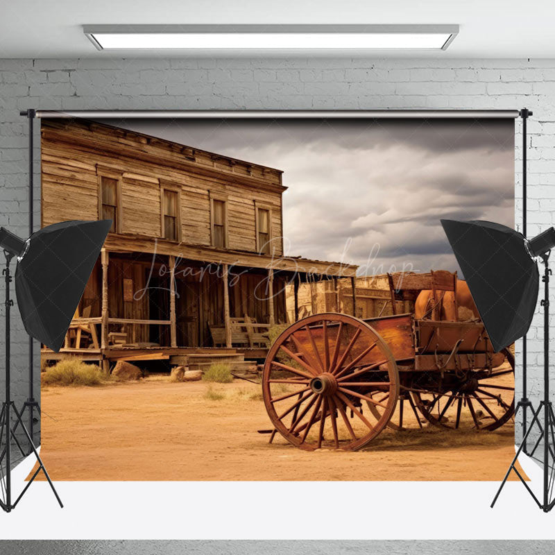 Lofaris Cowboy Plains Carriage Vintage Photography Backdrop